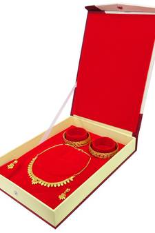 ATORAKUSHON SATIN JEWELLERY NECKLACE BOX POUCHES EARRINGS Full SET BOX FOR TRAVELLING ORGANIZER WOMEN 1 PCS Cream