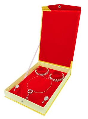 Atorakushon Jewellery Necklace Box Pouches Earrings Full Set Box For Travelling Organizer Women 3 Pcs Gold 3