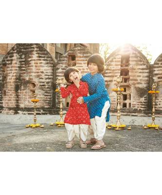 Bandhani Kurta With Dhoti Set 1