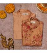 Floral Organza Jacket And Kurta Pajama Set