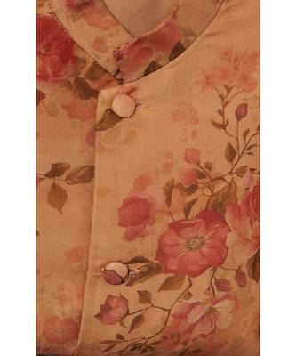 Floral Organza Jacket And Kurta Pajama Set 7