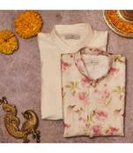 Floral Organza Jacket And Kurta Pajama Set