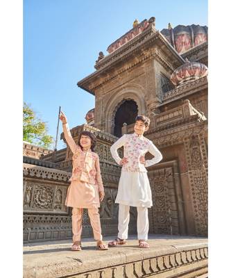 Floral Organza Jacket And Kurta Pajama Set 5