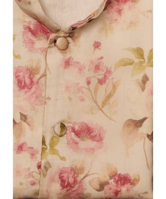 Floral Organza Jacket And Kurta Pajama Set 7