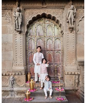 Raw Silk Sequins And Dori Work Jacket With Kurta Pajama  3