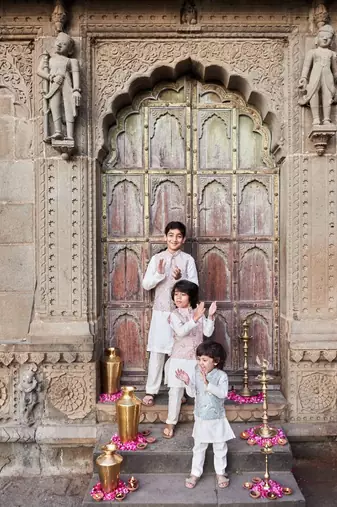 Raw Silk Sequins And Dori Work Jacket With Kurta Pajama 