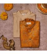 Embroidered Jacket With Zari Work And Kurta Pajama Set