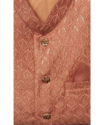 Embroidered Jacket With Thread And Sequins Work And Matching Kurta Pajama Set 6