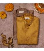 Thread Work Chanderi Jacket And Kurta Pajama Set
