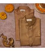 Moonga Zari Work Jacket With Matching Kurta Pajama Set