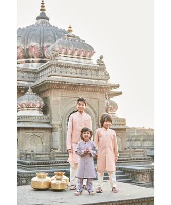 Embroidered Jacket With Thread And Sequins Work With Matching Kurta Pajama  3