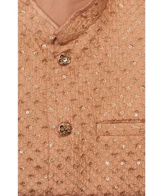 Embroidered Jacket With Thread And Sequins Work With Matching Kurta Pajama  4