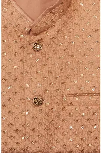 Embroidered Jacket With Thread And Sequins Work With Matching Kurta Pajama 