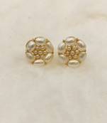 White pearl earrings