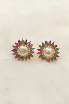 Multicolor pearl earrings