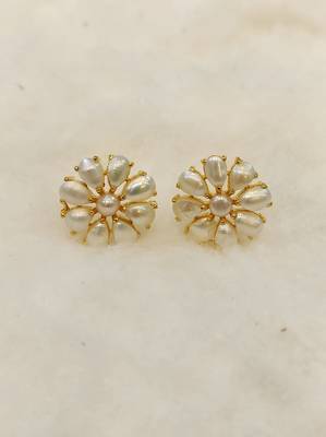 White pearl earrings 1
