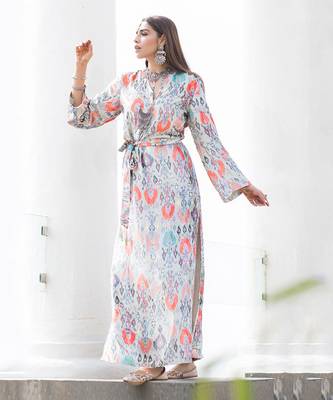 Payal Singhal Banaz Stone Printed Velvet Kaftan 2