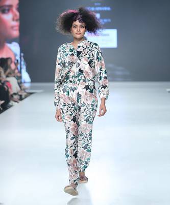 Payal Singhal Afrika White Printed Velvet Bomber Jacket with Jogger Pant 2