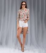 Payal Singhal Khaki Chidiya Print High Low Tunic