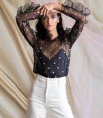 Payal Singhal Ara Black Organza Top