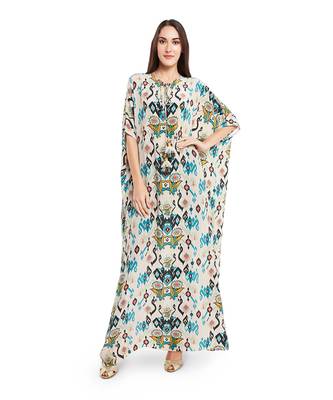 Payal Singhal Blue Colour Printed Crepe Kaftan 1