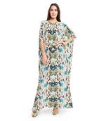 Payal Singhal Blue Colour Printed Crepe Kaftan
