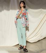 Payal Singhal Stone Printed Velvet Bomber Jacket