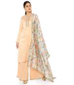 Payal Singhal Brown Printed Georgette Romper