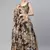 Fabulous Black Zari And Sequins Embroidered Organza Semi Stitched Roses Printed Floral Lehenga