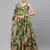 Marvelous Green Zari And Sequins Embroidered Organza Semi Stitched Roses Printed Floral Lehenga