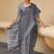 Grey woven linen saree with blouse