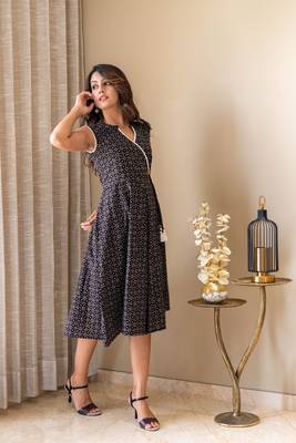 Black printed cotton party-wear-kurtis 3