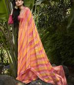 Beautiful Chiffon Laheriya Saree