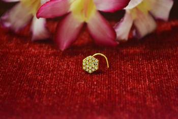 Premium multi diamond designer sizzling nosering or nose pin 1