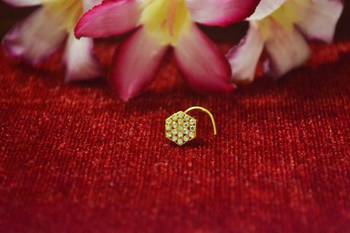 Premium multi diamond designer sizzling nosering or nose pin 2