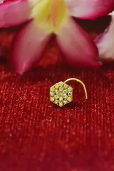 Premium multi diamond designer sizzling nosering or nose pin