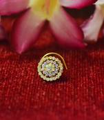 Purple premium multi diamond designer sizzling nosering or nose pin