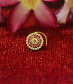 Pink Premium Multi Diamond Designer Sizzling Nosering or Nose pin