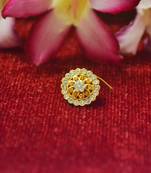 Yellow premium multi diamond designer sizzling nosering or nose pin