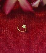 Gold multi diamond designer sizzling nosering or nose pin