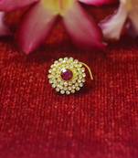 Pink Big premium multi diamond designer sizzling nosering or nose pin