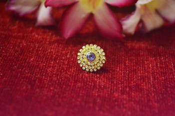 Purple Big premium multi diamond designer sizzling nosering or nose pin 2