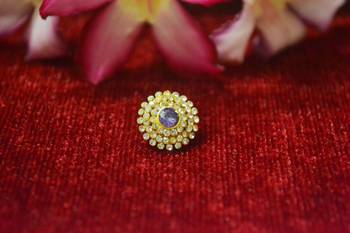 Purple Big premium multi diamond designer sizzling nosering or nose pin 3