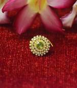 Green premium multi diamond designer sizzling nosering or nose pin