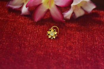 Black premium multi diamond designer sizzling nosering or nose pin 2