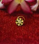 Black Meenakari multi diamond designer sizzling nosering or nose pin