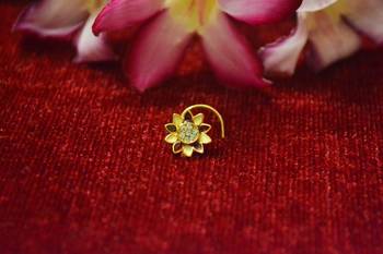 Maroon meenakari multi diamond designer sizzling nosering or nose pin 2