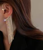 Gold diamond ear-cuffs Multi Strand Gold Plated Ear Cuff