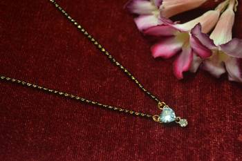 Designer single Stone Heart Diamond Mangalsutra 2