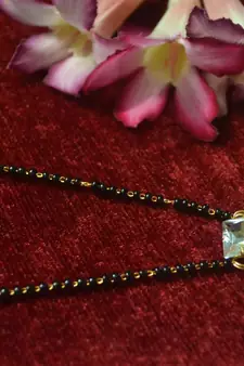 Designer single Stone Diamond Mangalsutra